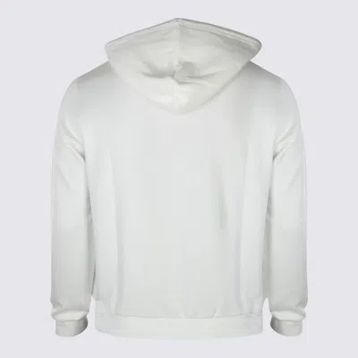 Shop Eleventy White Cotton Sweatshirt