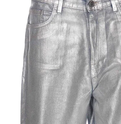 Shop Elisabetta Franchi Jeans In Silver