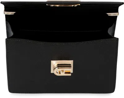 Shop Furla 1927 Leather Mini Crossbody Bag In Black