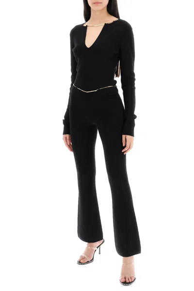 Shop Alexander Wang Knit Pants With Chain Detail