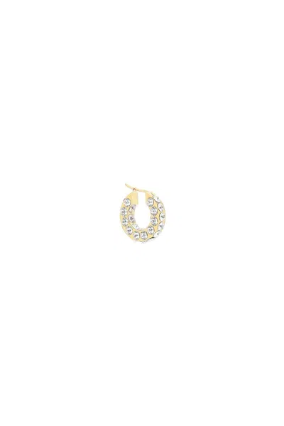 Shop Amina Muaddi Small Jahleel Hoop Earrings With Crystals