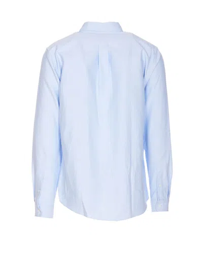 Shop Kenzo Light Blue Cotton Shirt In Sky Blue