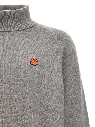 Shop Kenzo Sweater "flower" In Grey