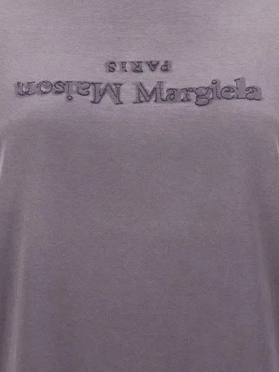 Shop Maison Margiela Logo Embroidery T-shirt In Purple