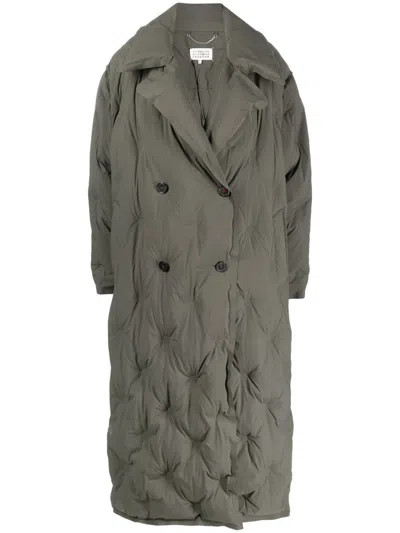 Shop Maison Margiela Padded Mid-length Coat In Grey