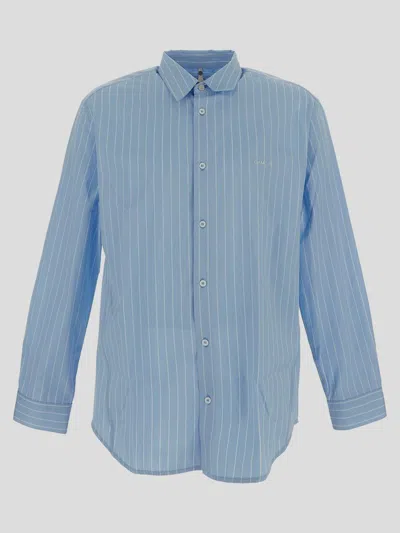 Shop Oamc Shirts In Clear Blue