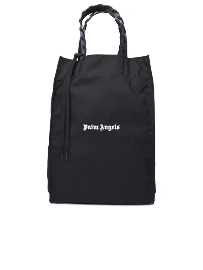 Shop Palm Angels Black Cotton Tote Bag