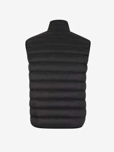 Shop Palm Angels Logo Padded Vest In Black