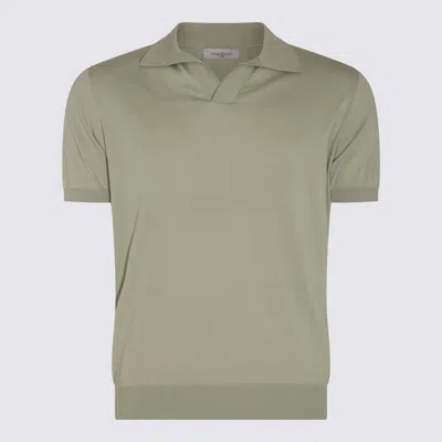 Shop Piacenza Cashmere Sage Cotton Polo Shirt