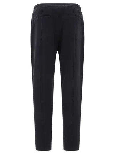 Shop Brunello Cucinelli Techno Cotton French Terry Trousers With Crête Detail
