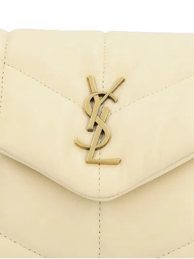 Shop Saint Laurent Handbags In Jaune Pale/gold