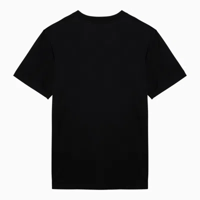 Shop Burberry Black Cotton T Shirt With Logo