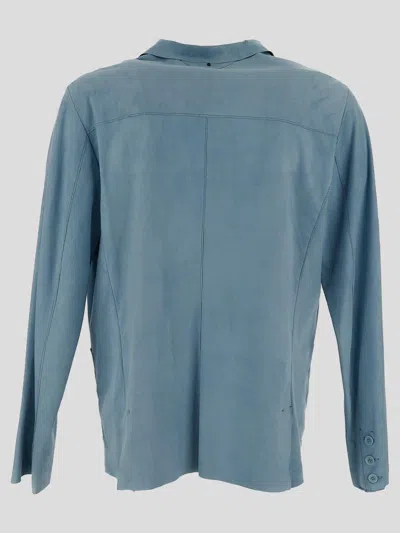 Shop Salvatore Santoro Jacket In Azzure Grey/beige/mc