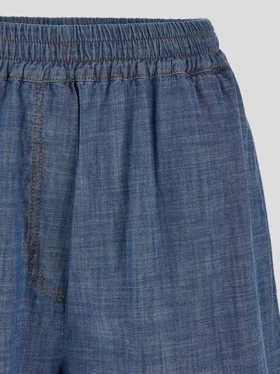 Shop Semicouture Shorts In Chambray