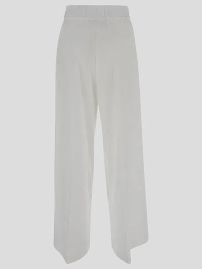 Shop Semicouture Trousers In White