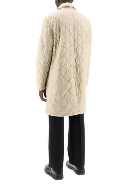 Shop Burberry Quilted Nylon Midi Car Coat With