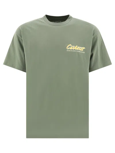 Shop Carhartt Wip "green Grass" T Shirt