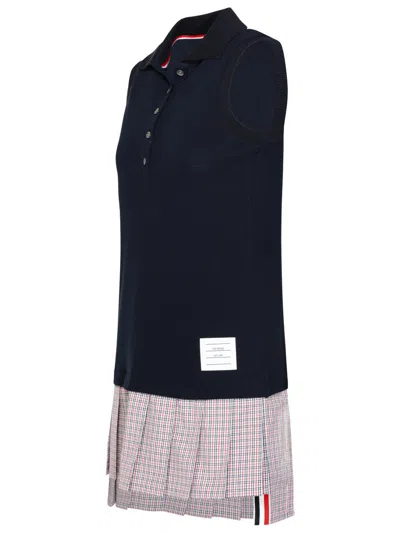 Shop Thom Browne Navy Cotton Dress
