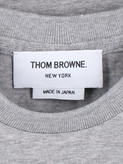 Shop Thom Browne Cotton T-shirt In Grey