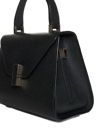 Shop Valextra Iside Mini Leather Handbag In Black