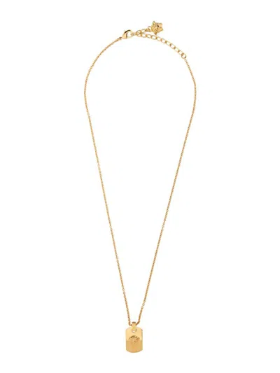 Shop Versace "jellyfish" Necklace In Gold