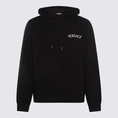 Shop Versace Black Cotton Sweatshirt