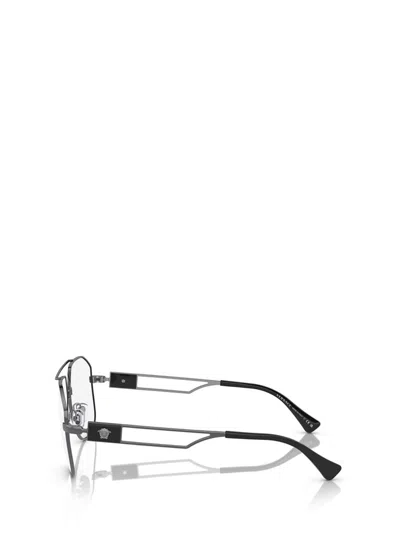 Shop Versace Eyewear Eyeglasses In Gunmetal