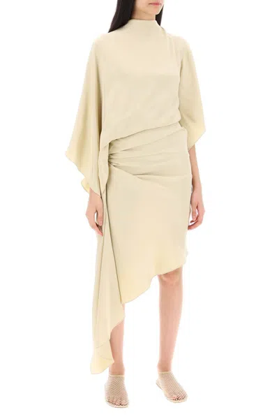 Shop Christopher Esber Cusco Silk Draped Midi Dress