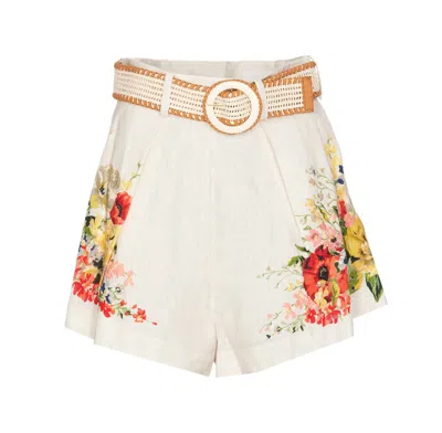 Shop Zimmermann Shorts In White