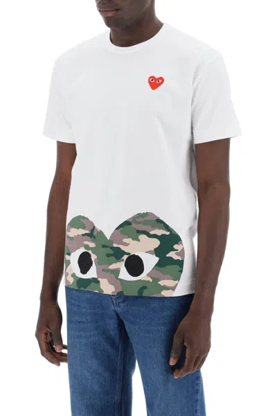 Shop Comme Des Garçons Play Comme Des Garcons Play Heart Camou T Shirt