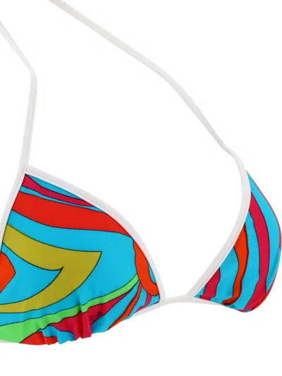 Shop Emilio Pucci Marmo Print Bikini Top