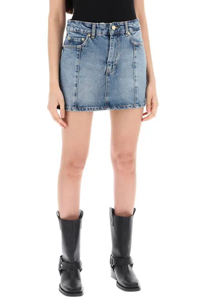 Shop Ganni Denim Mini Skirt