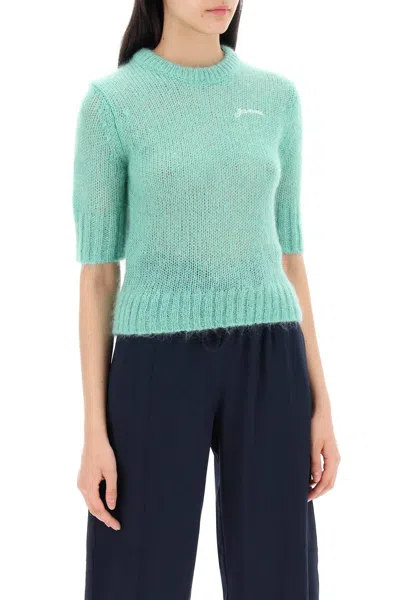 Shop Ganni Mohair Pullover Sweater