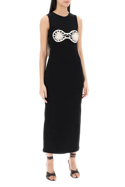 Shop Magda Butrym Sleeveless Dress With Crochet Details