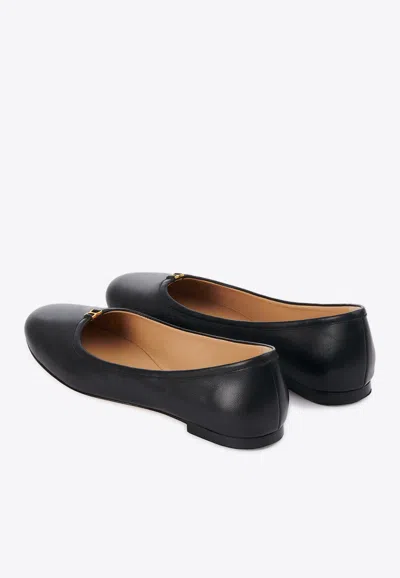 Chloé Chloe Leather Ballerina Flats Women In Black