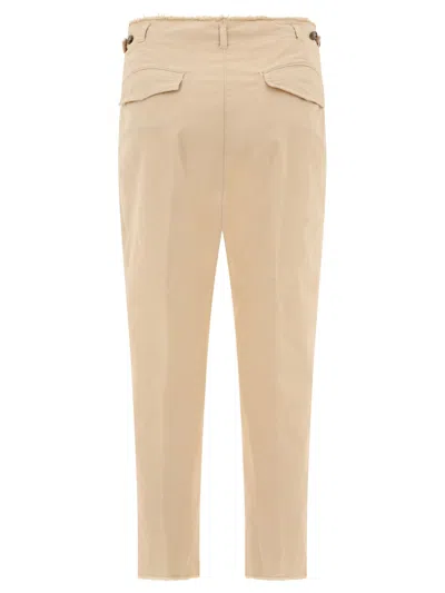 Shop Peserico Trousers With Fringed Details