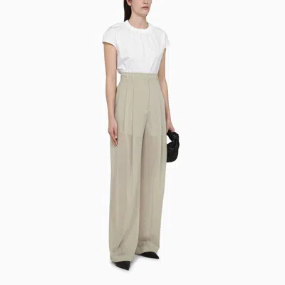 Shop Philosophy Grey Wool Blend Palazzo Trousers