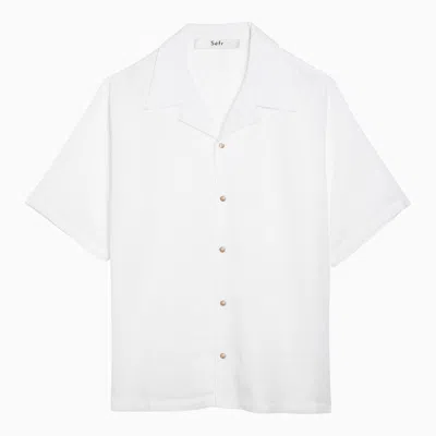 Shop Séfr White Linen And Cotton Dalian Shirt