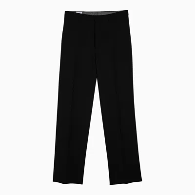 Shop Tagliatore Black Wool Tailored Trousers