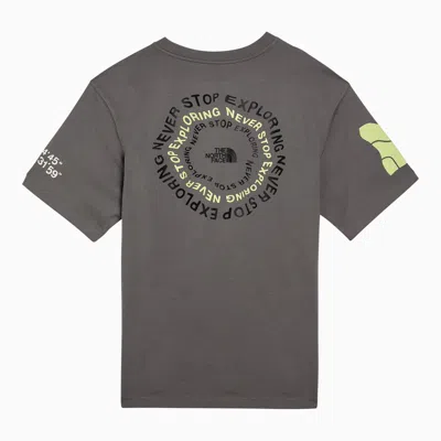 Shop The North Face T Shirt Exploring Never Stop Pearl Grey