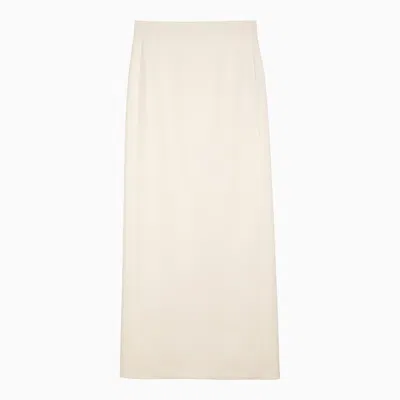 Shop Wardrobe.nyc White Long Skirt With Slit
