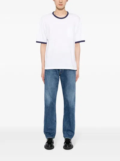 Shop Visvim Contrast-trimmed Short-sleeve T-shirt