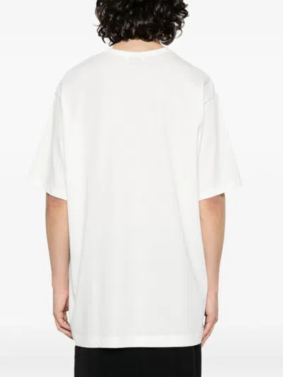 Shop Yohji Yamamoto Crew-neck Cotton T-shirt