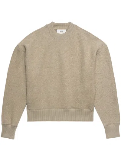 Shop Ami Alexandre Mattiussi Crew-neck Fleece Sweatshirt