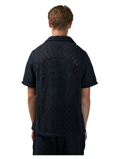 Sinclair Diamond-pattern Knitted Shirt