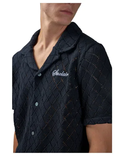 Sinclair Diamond-pattern Knitted Shirt