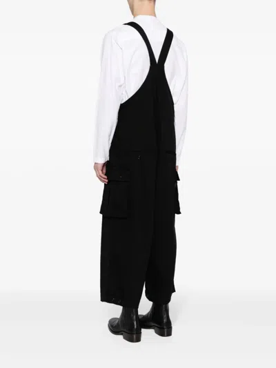 Shop Yohji Yamamoto Cropped Sleeveless Cotton Overall