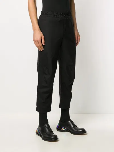 Black Comme Des Garçons Flap-pocket Wool Trousers