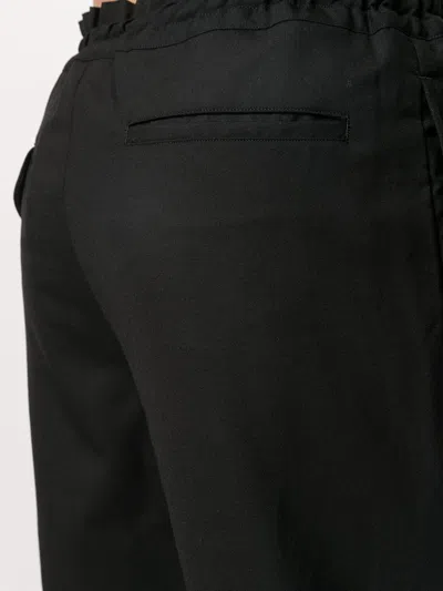 Black Comme Des Garçons Flap-pocket Wool Trousers