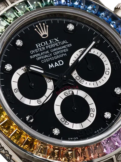 Shop Mad Paris Customised Rolex Daytona Rainbow Engraved 40mm